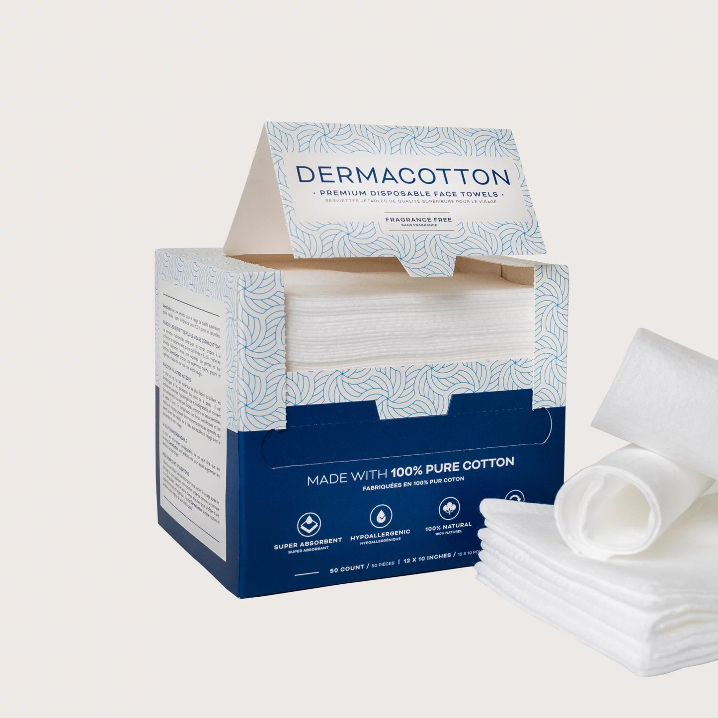 X-Large Dermacotton Disposable Cotton Face Towels